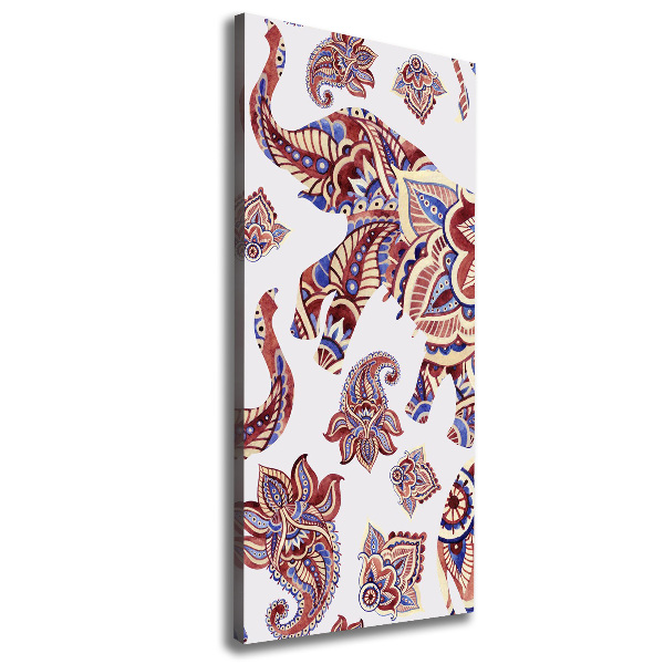 Canvas wall art Ethnic elephant patterns