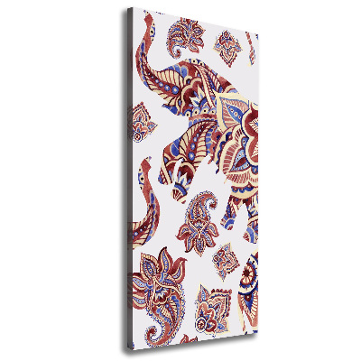 Canvas wall art Ethnic elephant patterns