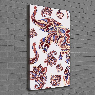 Canvas wall art Ethnic elephant patterns