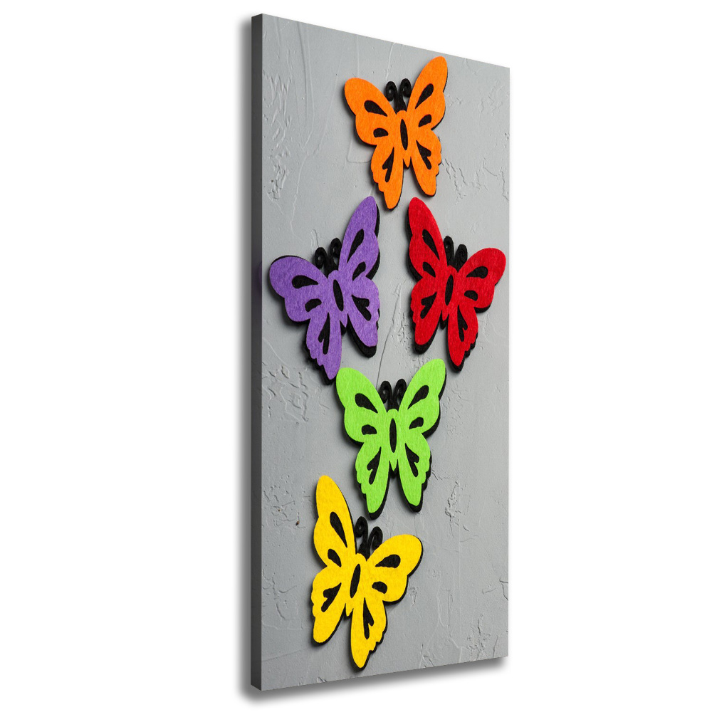 Large canvas wall art Colorful butterflies