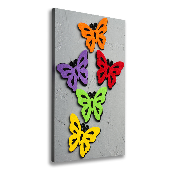 Large canvas wall art Colorful butterflies