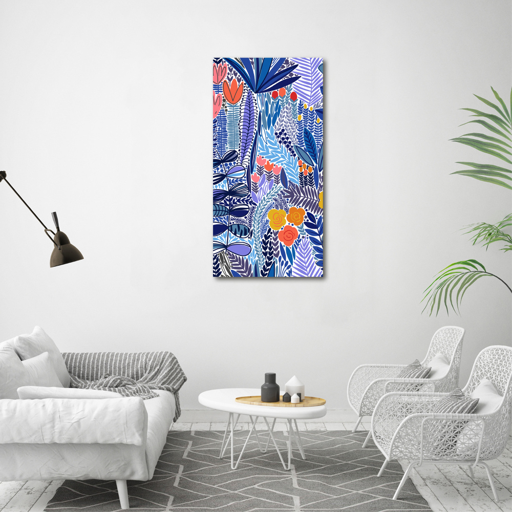 Canvas wall art Tropical flowers