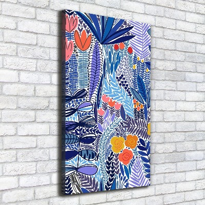 Canvas wall art Tropical flowers