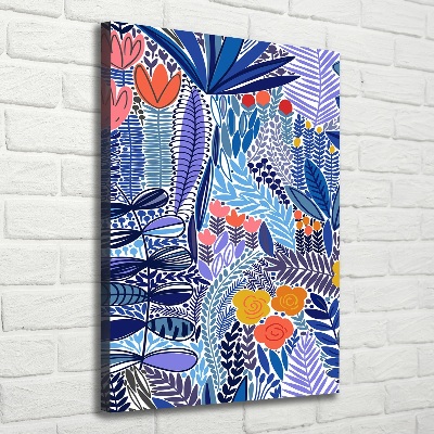 Canvas wall art Tropical flowers