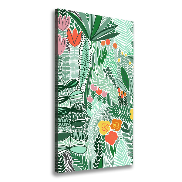 Canvas wall art Tropical flowers