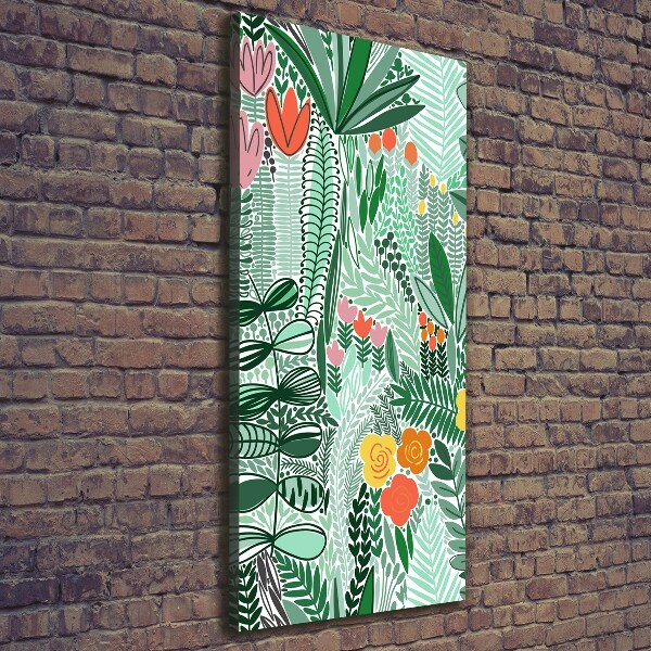 Canvas wall art Tropical flowers