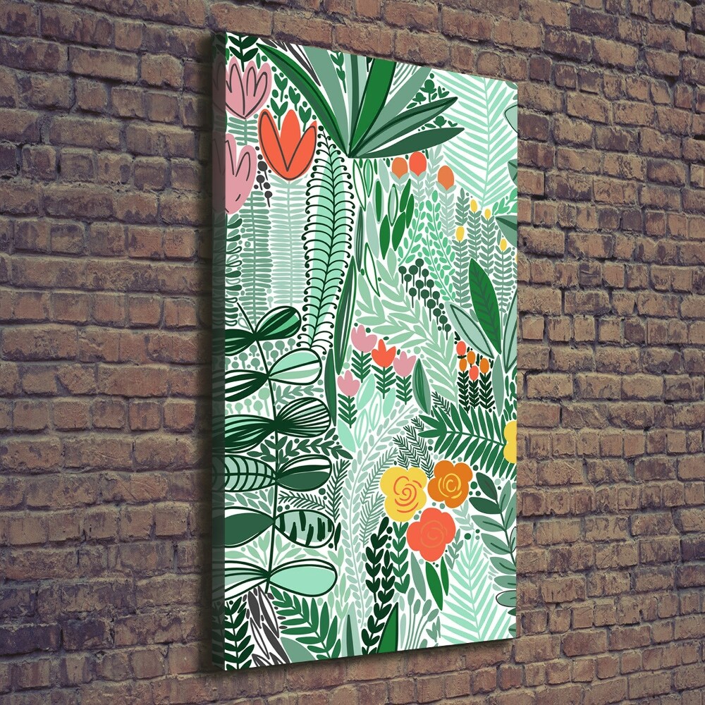 Canvas wall art Tropical flowers