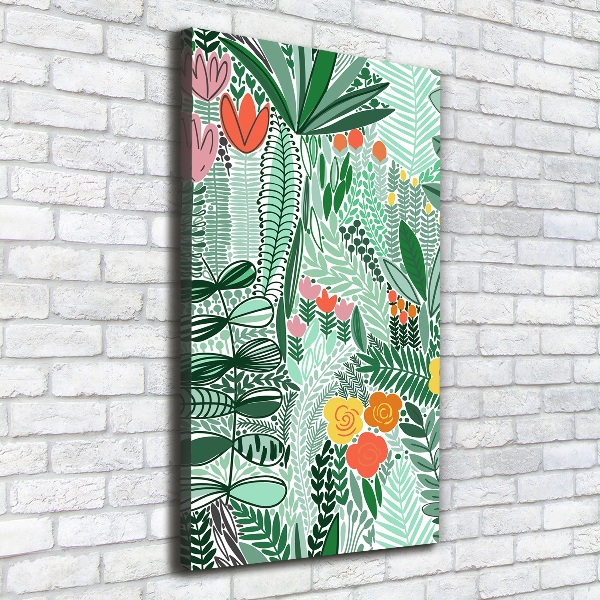 Canvas wall art Tropical flowers