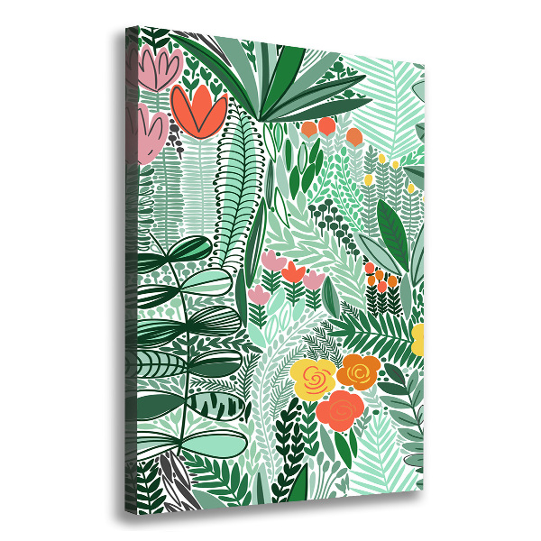 Canvas wall art Tropical flowers