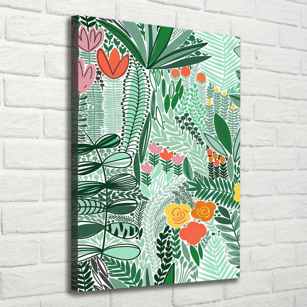 Canvas wall art Tropical flowers