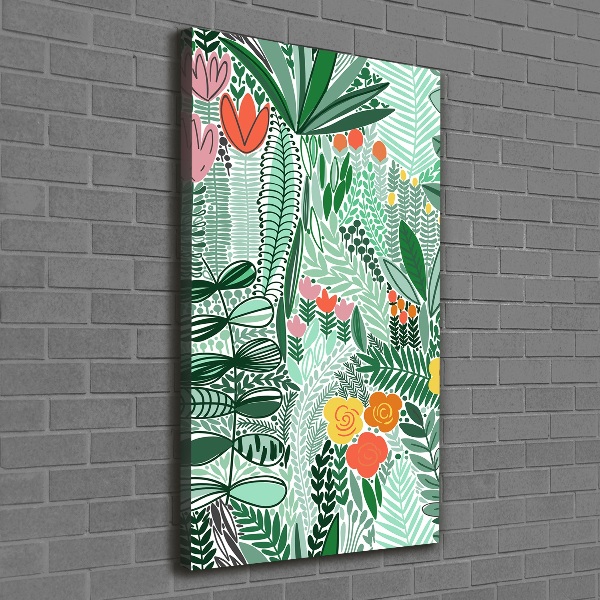 Canvas wall art Tropical flowers