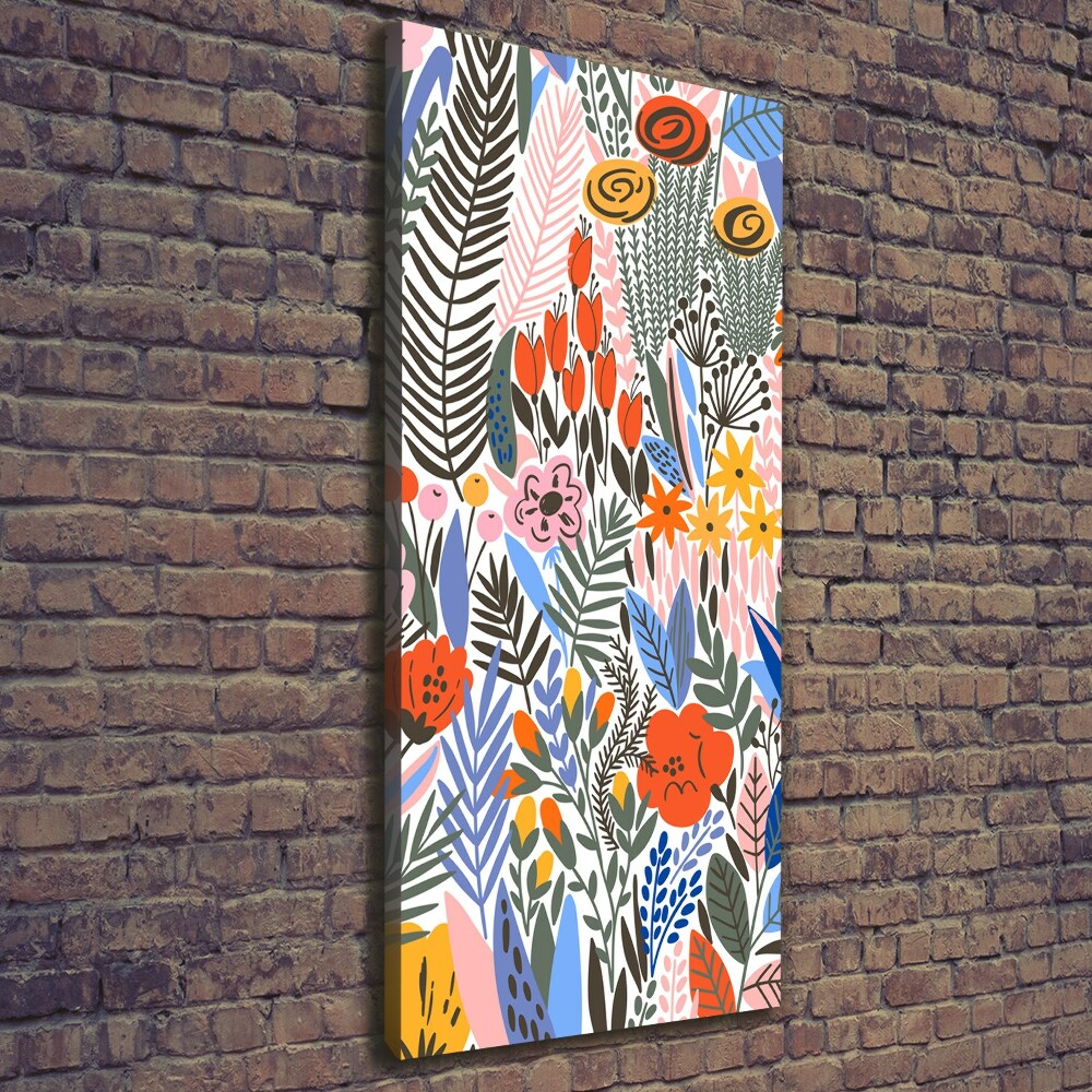 Large canvas wall art Tropical flowers