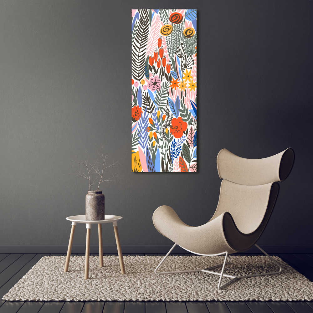 Large canvas wall art Tropical flowers