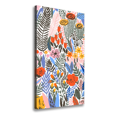 Large canvas wall art Tropical flowers