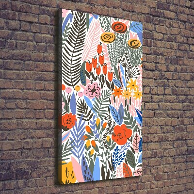 Large canvas wall art Tropical flowers