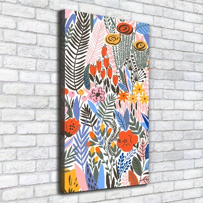 Large canvas wall art Tropical flowers