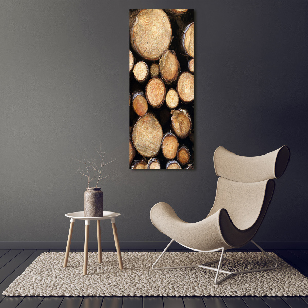 Large canvas wall art Logs