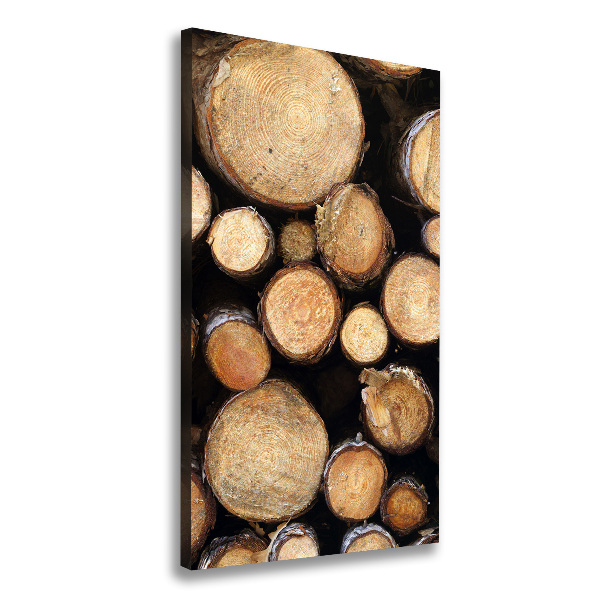 Large canvas wall art Logs