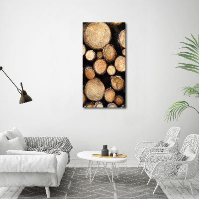 Large canvas wall art Logs