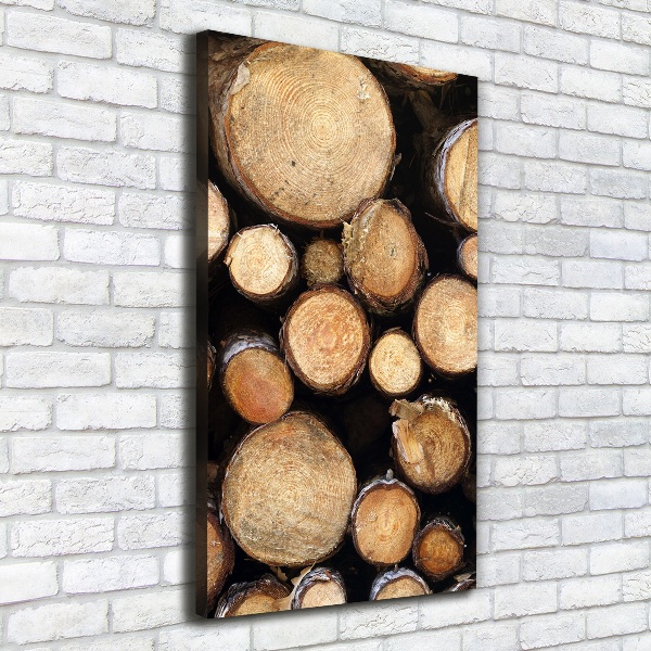 Large canvas wall art Logs