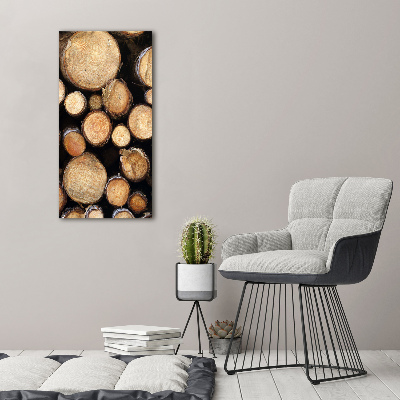 Large canvas wall art Logs