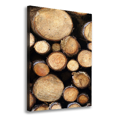 Large canvas wall art Logs