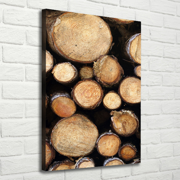 Large canvas wall art Logs