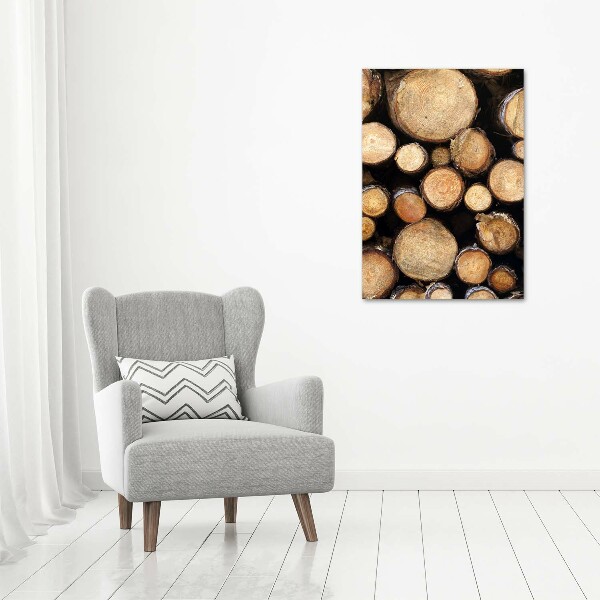 Large canvas wall art Logs