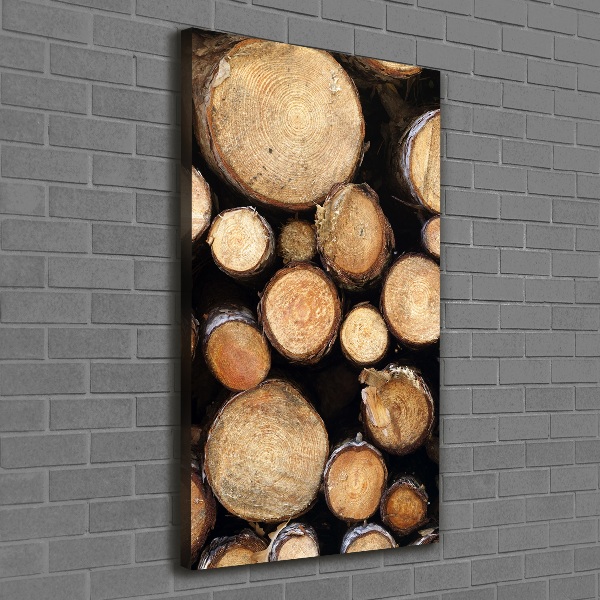 Large canvas wall art Logs