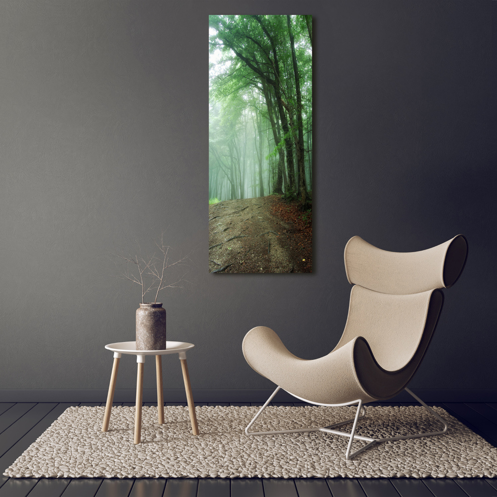 Canvas wall art Fog in the forest