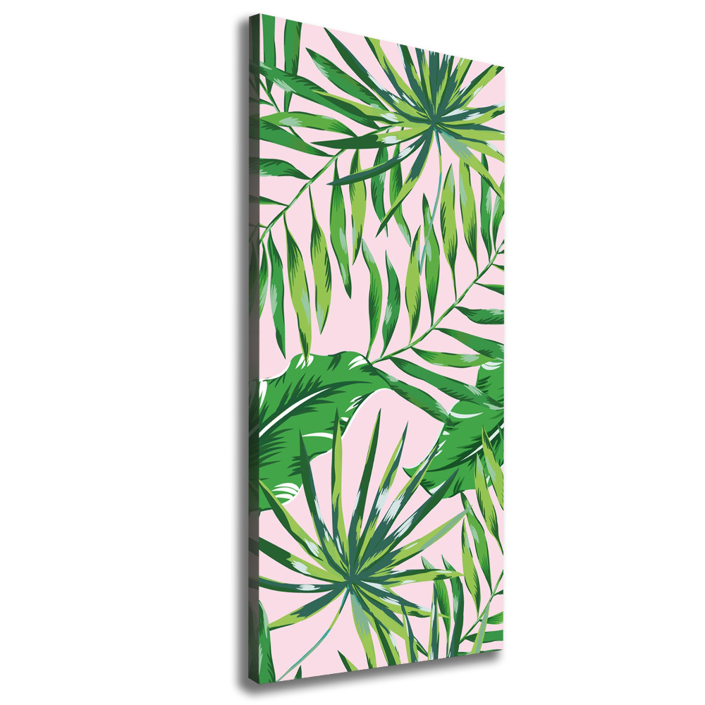 Large canvas wall art Tropical leaves