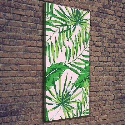 Large canvas wall art Tropical leaves