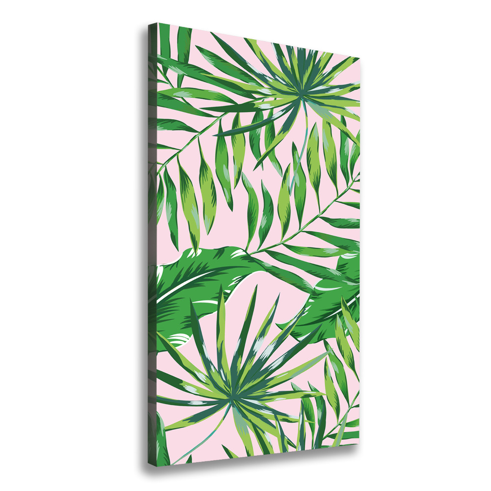 Large canvas wall art Tropical leaves