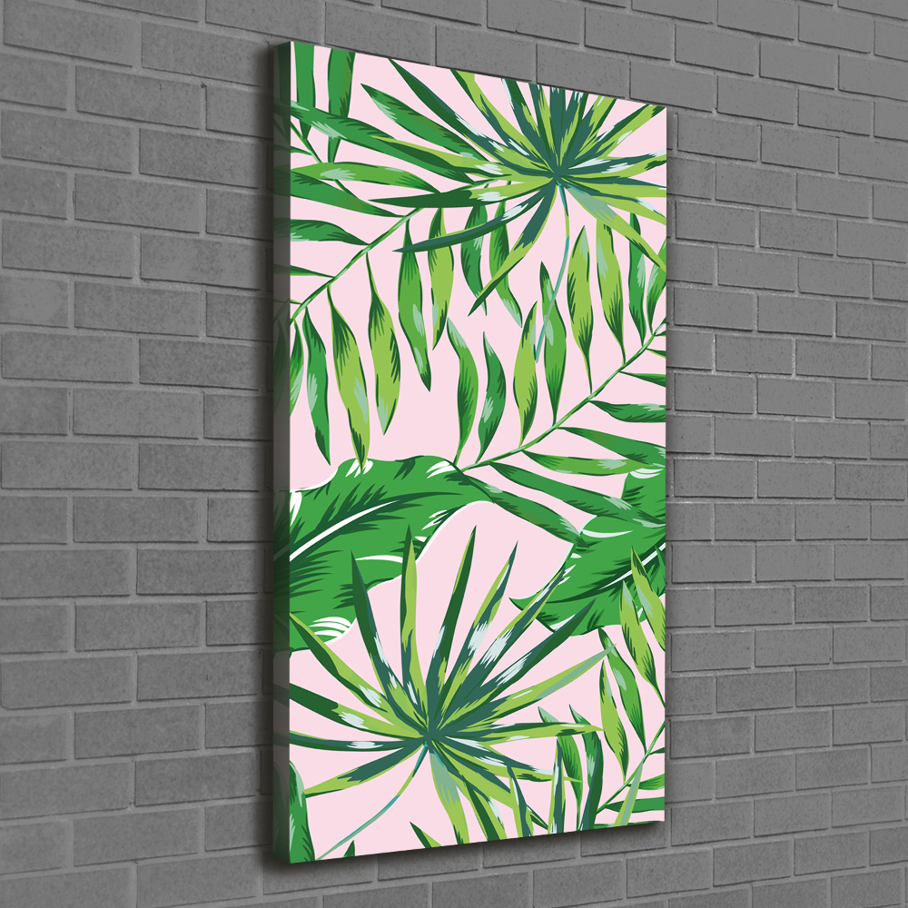 Large canvas wall art Tropical leaves