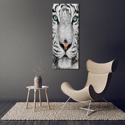 Wall art canvas large White Tiger