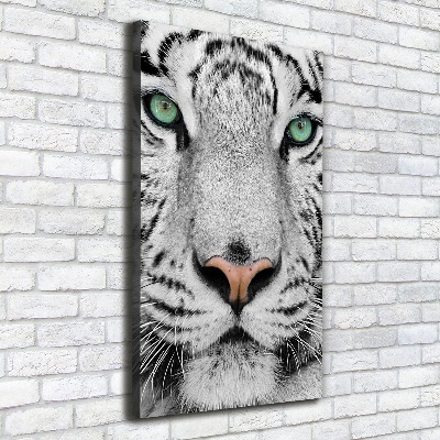 Wall art canvas large White Tiger