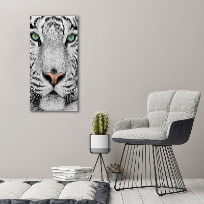 Wall art canvas large White Tiger