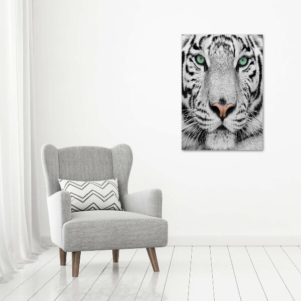 Wall art canvas large White Tiger