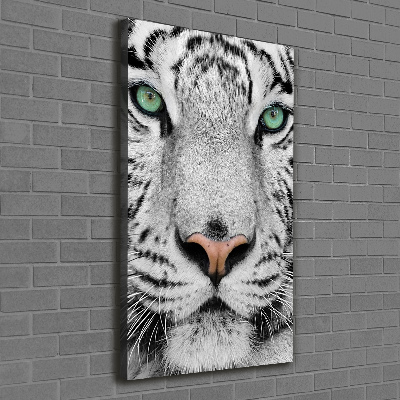 Wall art canvas large White Tiger