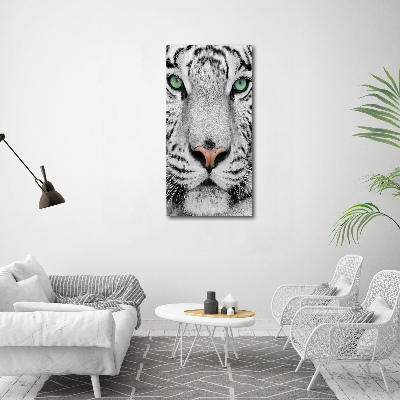 Wall art canvas large White Tiger