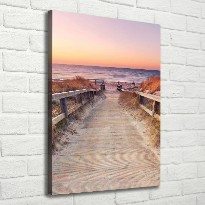 Canvas wall art Path to the beach