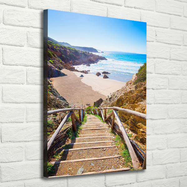 Canvas wall art Path to the beach