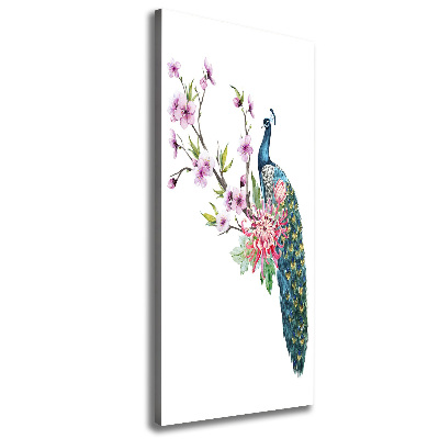 Wall art canvas large Paw and flowers