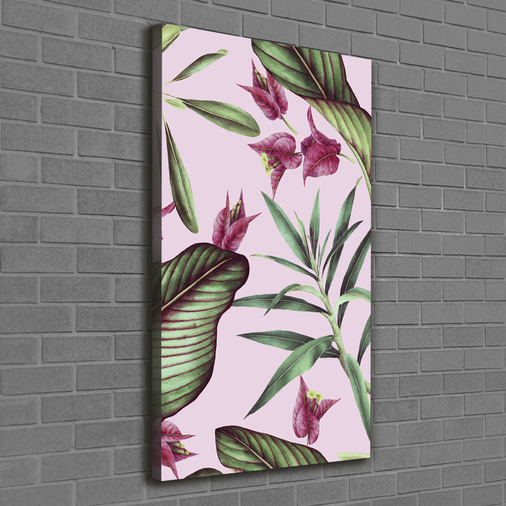 Wall art canvas large Hawaiian pattern