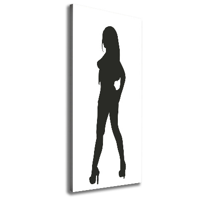 Large canvas wall art A woman's silhouette