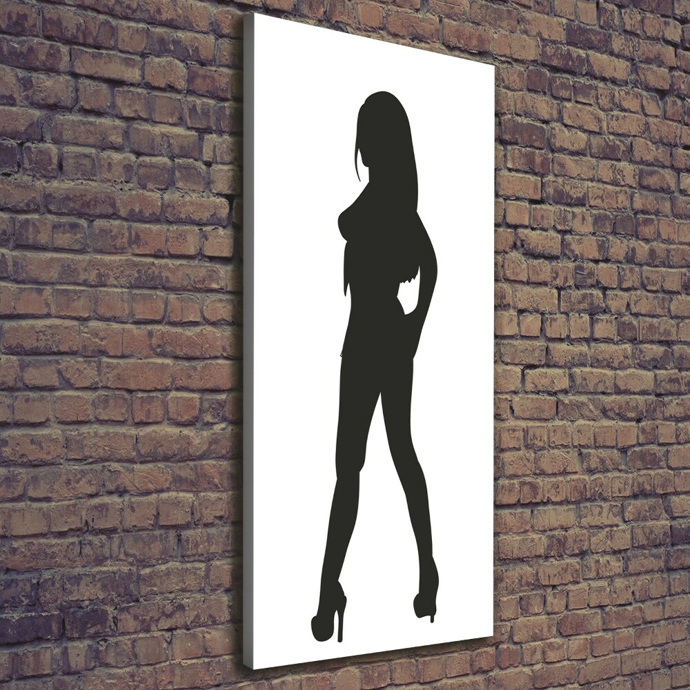 Large canvas wall art A woman's silhouette