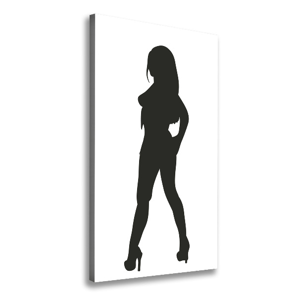 Large canvas wall art A woman's silhouette