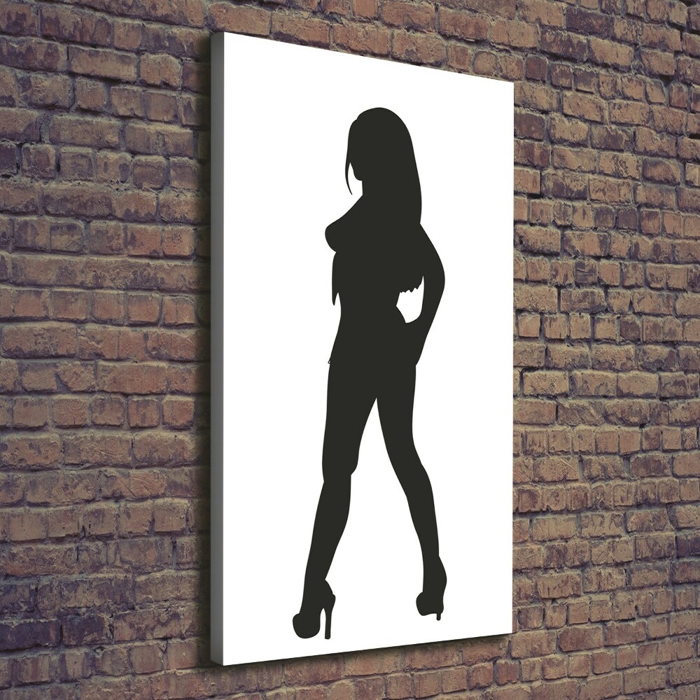 Large canvas wall art A woman's silhouette