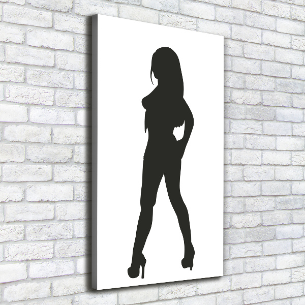 Large canvas wall art A woman's silhouette