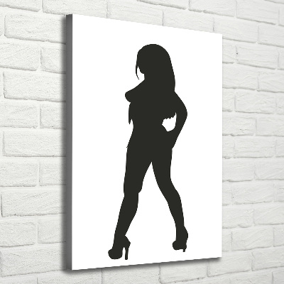 Large canvas wall art A woman's silhouette